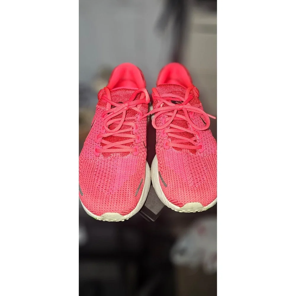 Nike‎ ZoomX Invincible Run Flyknit 2 Mens 12.5 Red Green DH5425-600 Excellent
